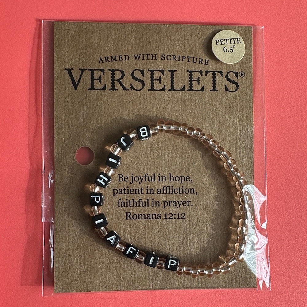 Verselets Gold and Black Beaded Bracelet Petit  6.5”.